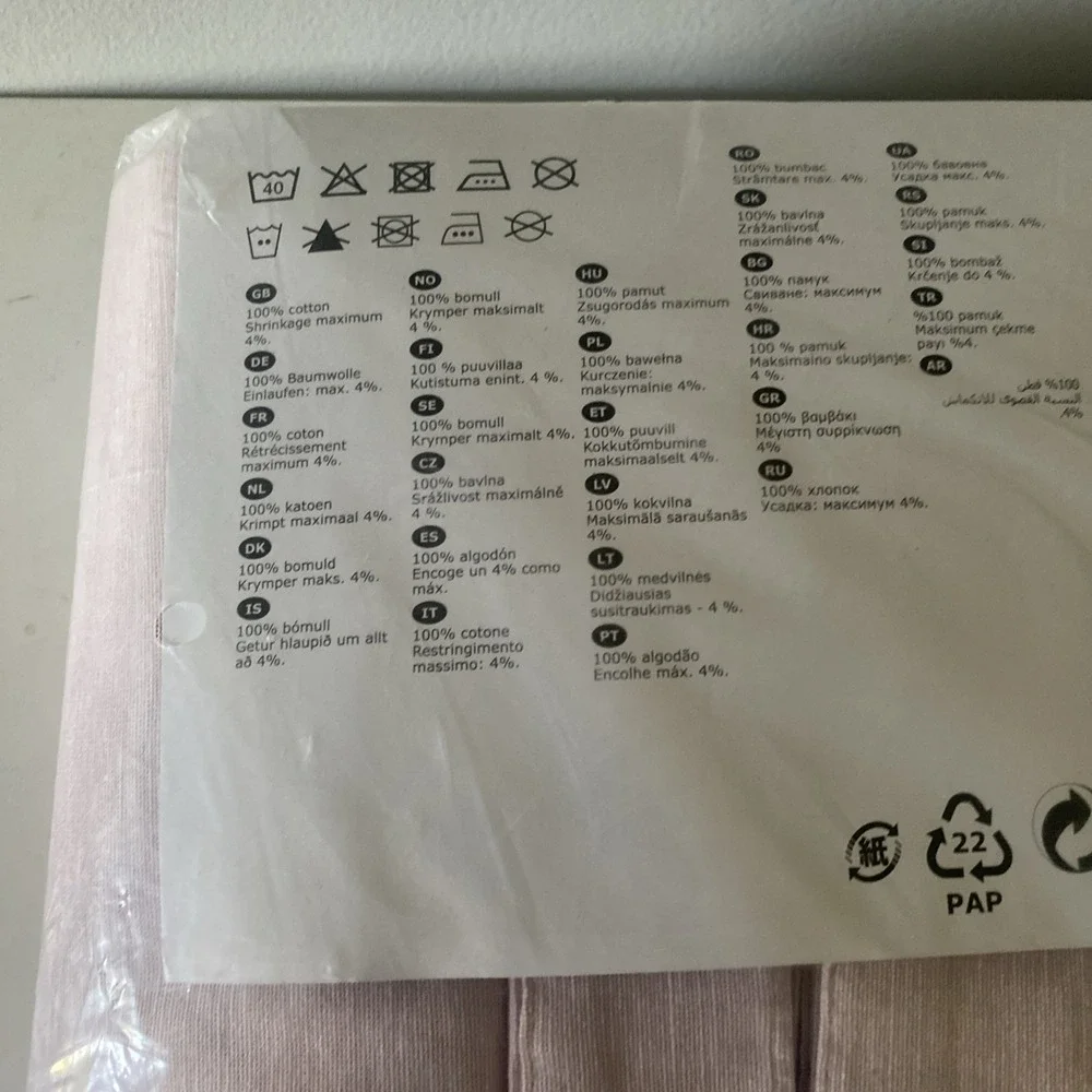 IKEA LENDA Curtains 2 Panels, 1 pair Light Pink 55x118 w Tie Backs  604.444.76